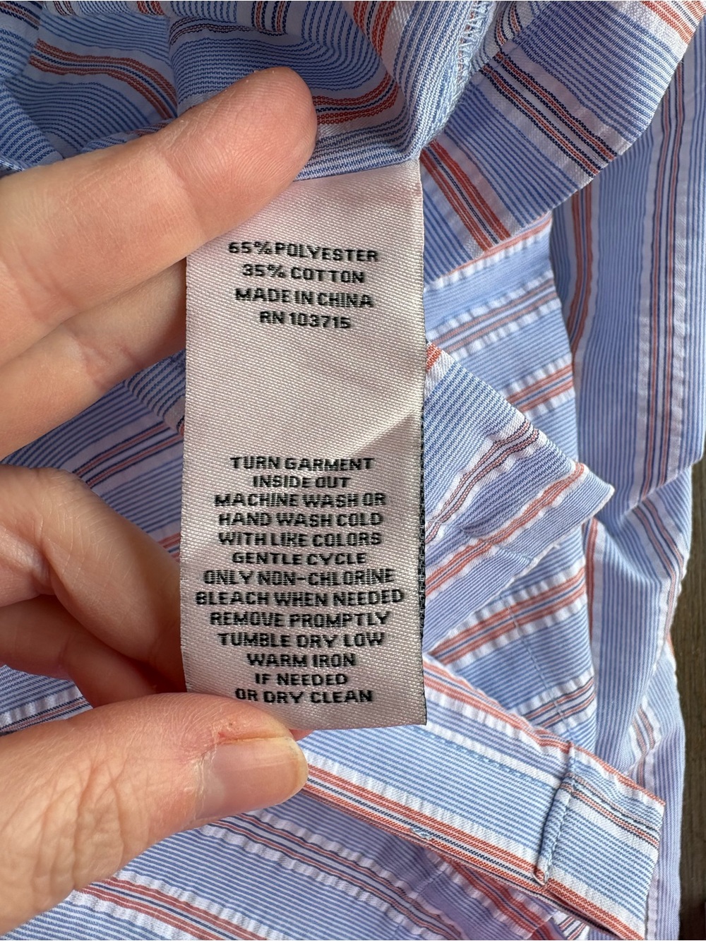 Nanette Lepore Blue, White & Orange Striped Button-Down Shirt - Picture 14 of 14